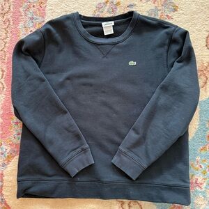 Lacoste Men’s Classic Fit Fleece Sweatshirt – Black – Size 7